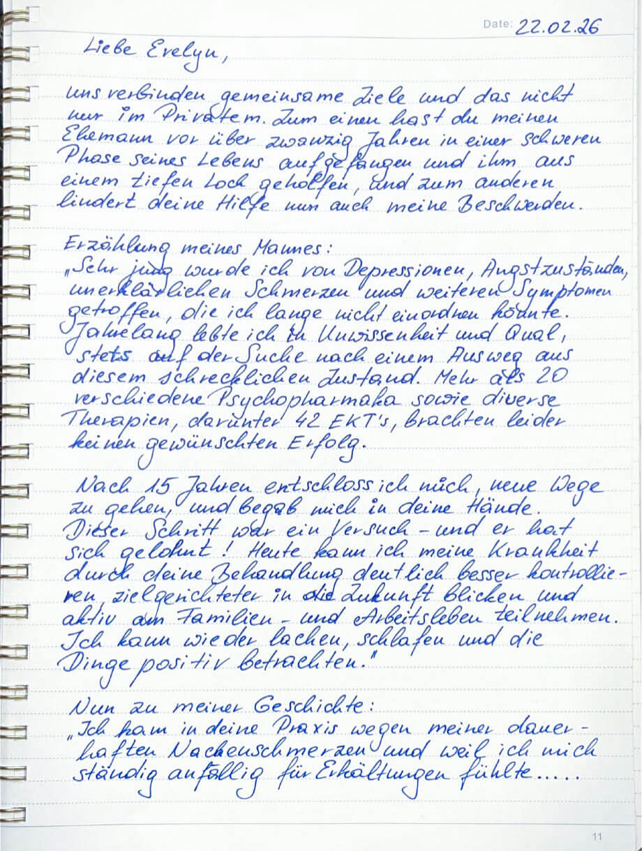 Kundenbewertung: Nach 15 Jahren entschloss ich mich neue Wege zu gehen, und begab mich in Deine Hände